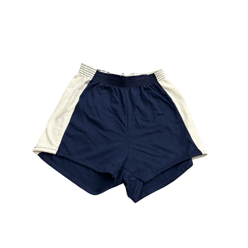 Artex Gym Shorts Mens Medium Navy Blue Excellent Vintage Made in USA Mesh Side